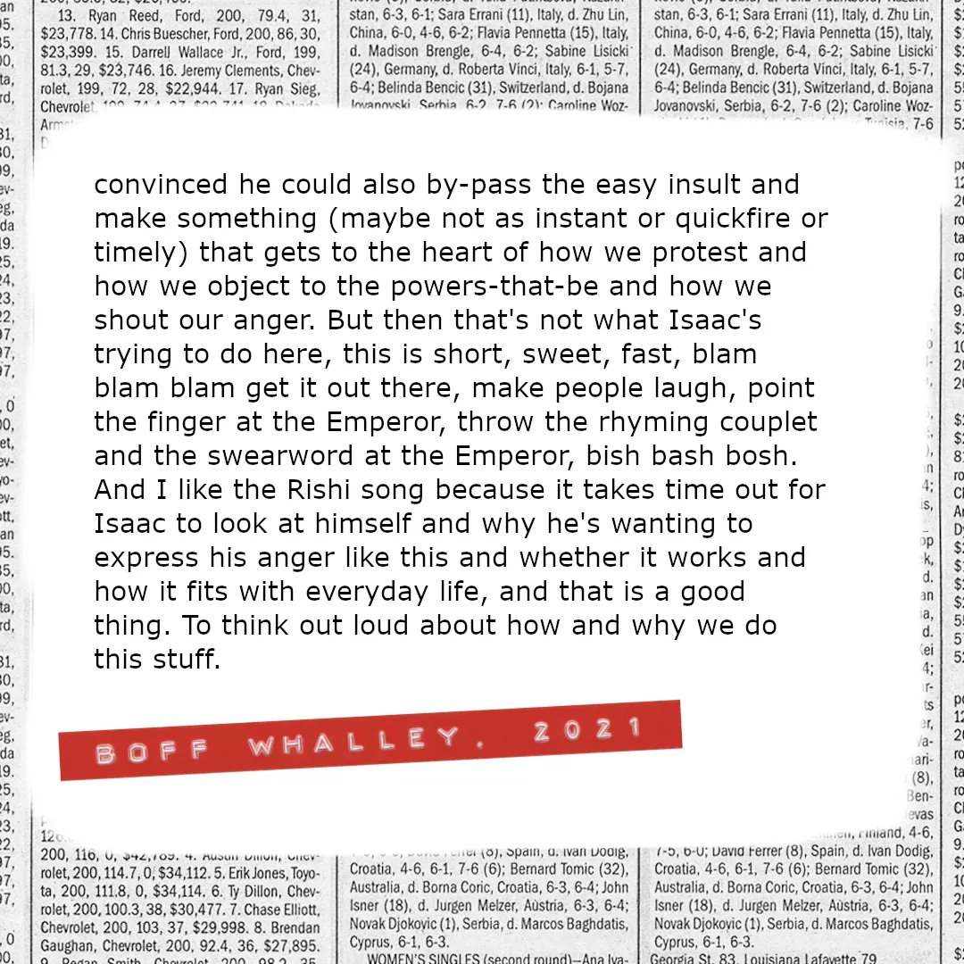 I'm incredibly humbled to show you these words written by comrade and friend @boffwhalley(of The Commoner's Choir, and previously Chumbawamba) on my new 'Covidiot' E.P
Have a read
✊❤
isaachughesdennis.bandcamp.com/album/covidiot…