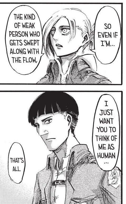 but annie’s tendency to run away has become a force of habit. and that’s because she perceives herself as weak and wants to become a person who can go against the flow. but she can’t make the leap to suddenly change when she’s been doing the same thing her entire life.