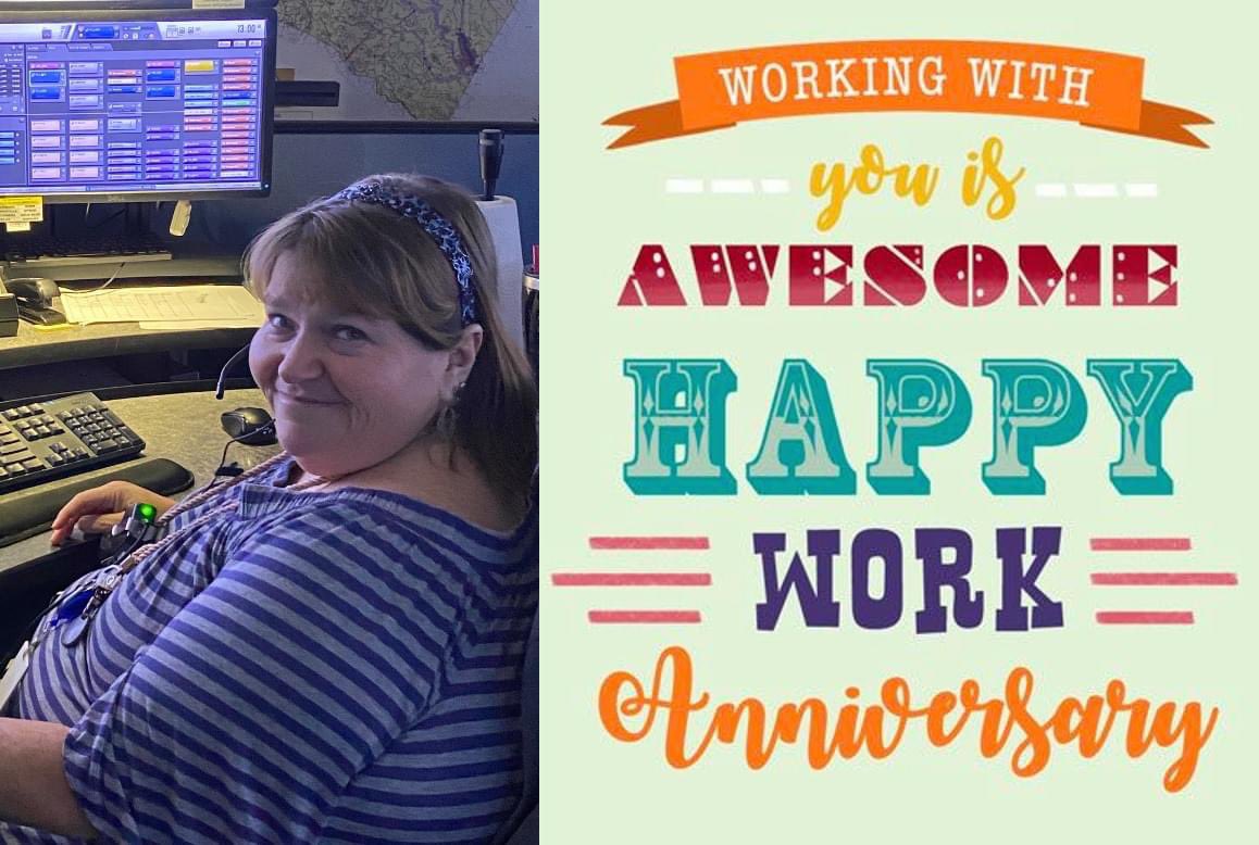 FranklinCoNC911's tweet image. Every workplace needs someone who stands out from the rest and is an inspiration for everyone. Thank you for being that person. We are glad to have you amongst us. Kudos to your amazing years of work! Happy &quot;Work&quot; Anniversary, Sherry!
#psapworkanniversary #tcspotlight #psappeep