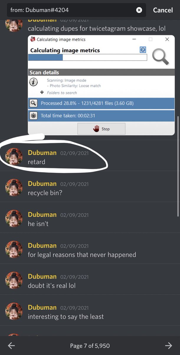 and the thing is, this isnt the only time they said the r slur. if you look up their @ in the discord server, you can see it being said multiple times. they even posted a ss of their user with the slur in the search bar, and 207 results came up.