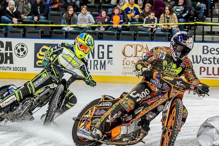 OKWarriors_NAHL's tweet photo. WE ARE 7 HOURS AWAY FROM XTREME INTERNATIONAL ICE RACING!
Don’t miss the exciting action tonight at 7:30pm at the Kay Yeager Coliseum!
Get your tickets today INSIDE the Ray Clymer Exhibit Hall at the box-office.
#DefendTheFalls #xiir https://t.co/YXdHnZkJEf