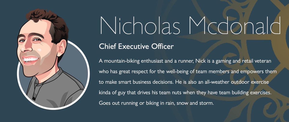 When you work with a company you actually work with the people of that company and knowing them makes things easy, here we present our CEO Nick McDonald. #CoreTeam #GamingMechanics #IsleOfMan #GamingIndustry #GamingBusiness 

To know more visit : gamingmechanics.com/the-team/