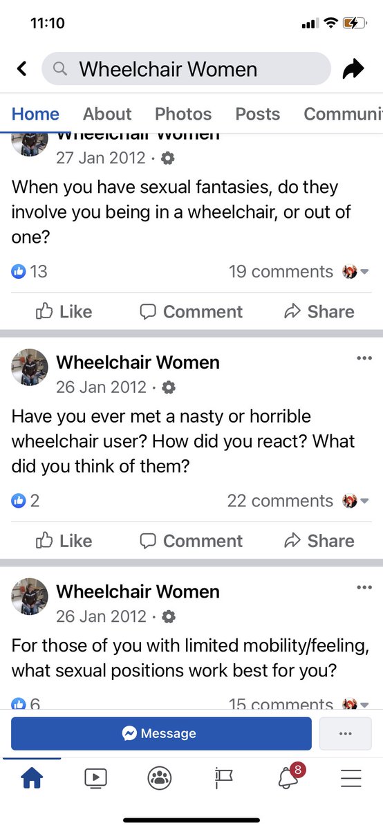 12/ The people who upset me the most are the ones who come up with peer support concepts but use it to get information about of disabled people. It’s - gross. This is an old page. I’m trying not to share too many current pages or groups.You get the gist.
