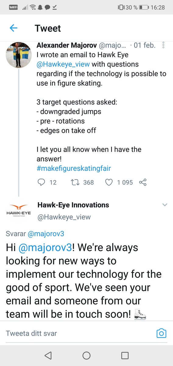 majorov3's tweet photo. This is the latest information!
Will be amazing to talk with the Hawk Eye team soon! 🎊😀 https://t.co/JRerFUUCp8