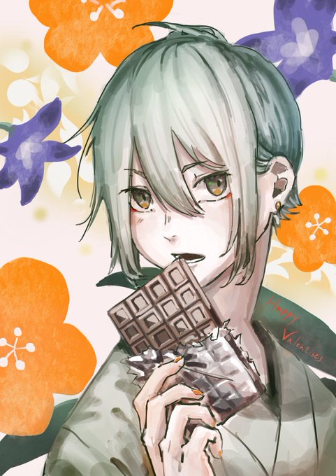 「chocolate bar hair between eyes」 illustration images(Latest)