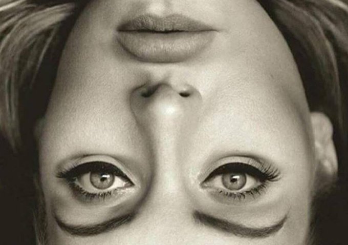Perfectly normal photo of Adele, isn't it? Just turn the picture upside down... [and learn about the Thatcher effect or why your brain can't properly process a photo of a face that is upside down: buff.ly/2DKqSMp]