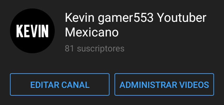 KebinGamer553's tweet image. Chicos me e cambiado el nombre de mi canal del Youtube y gracias por los 81 subs