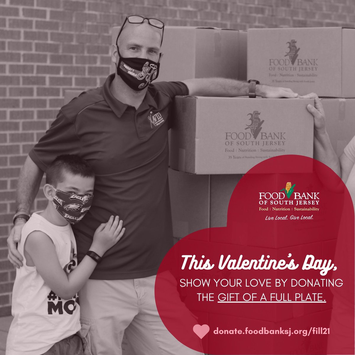 foodbankSJ's tweet photo. This Valentine’s Day, show your love by donating the gift of a full plate. When you make an online donation in honor of someone, send a Valentine’s e-card! Visit https://t.co/8mFnxK1N8G #LoveSJ #FillPlatesWithLove https://t.co/9hzr86cX0O