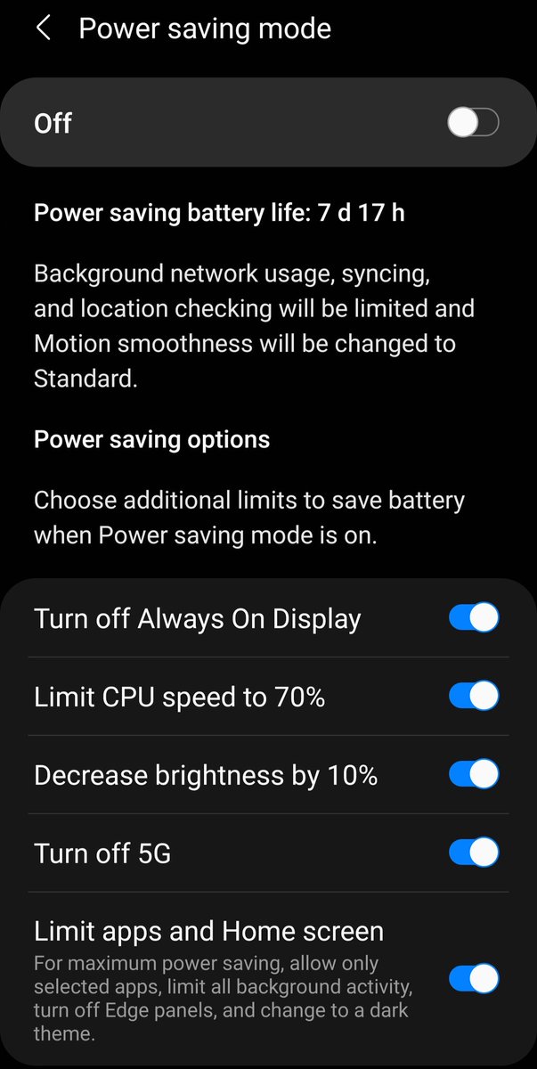 SamsungKilleen's tweet photo. Just a reminder for this weekend's storm. Power saving mode will be your best friend if the power goes out. #Dowhatyoucant https://t.co/jZz4q4Nsol