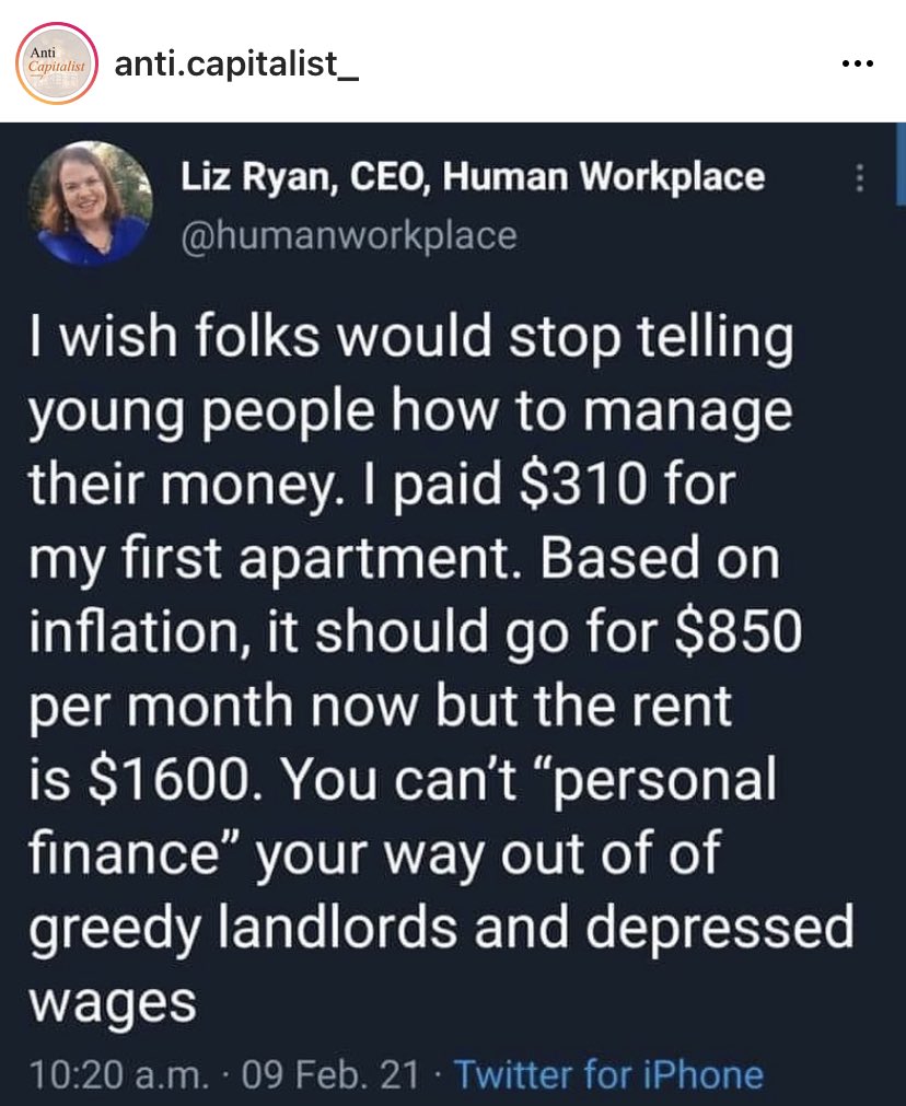 Same is true for prices of homes, now. They didn’t suddenly become better houses. People just learned that they can get WAY more than their house is worth because the wealthy just drove housing through the roof, because they needed a third house to invest in. #VultureCapitalism