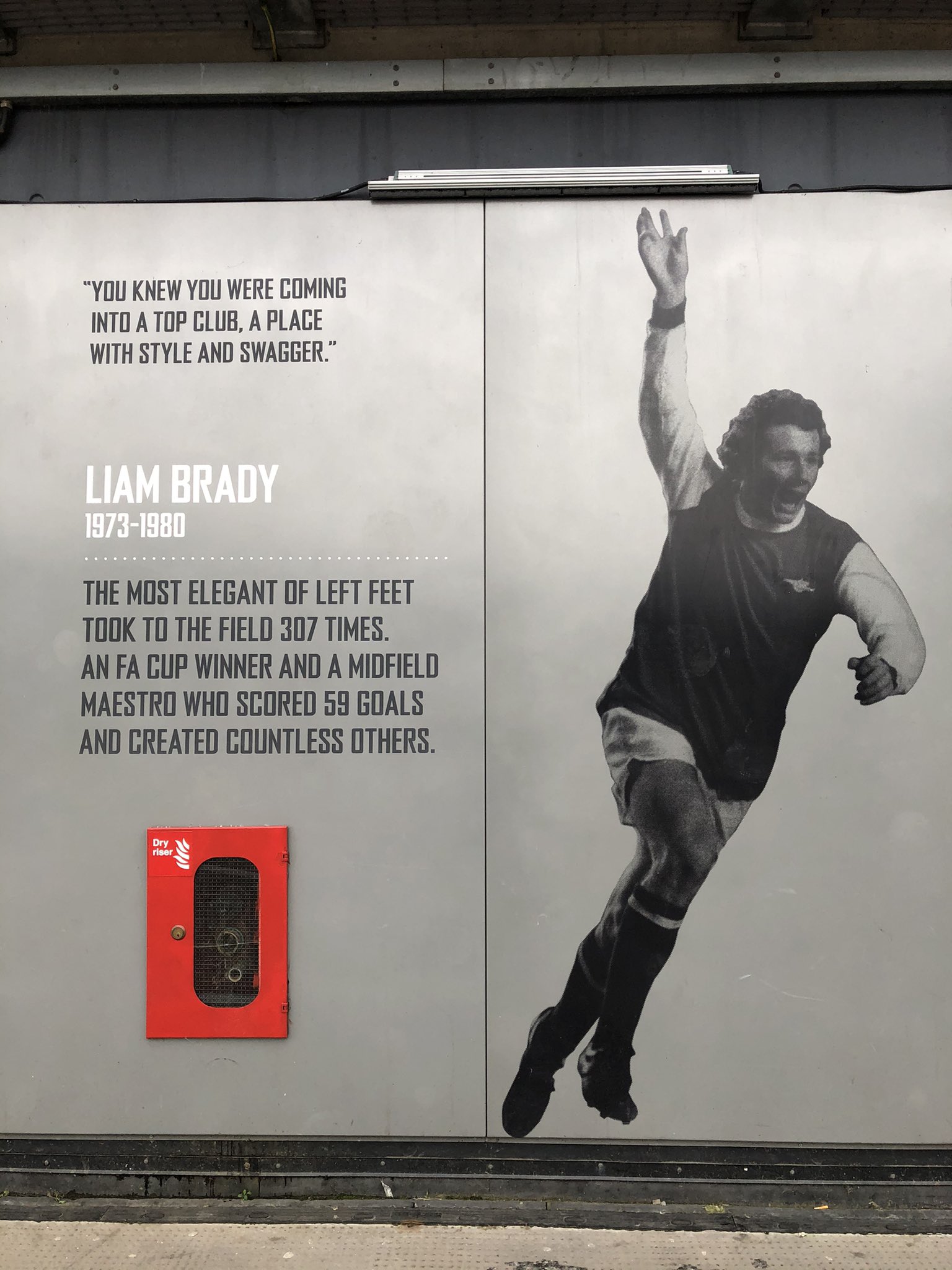   Saw it was Liam Brady s birthday today & decided to take a walk around the stadium.  Happy Birthday Liam!  