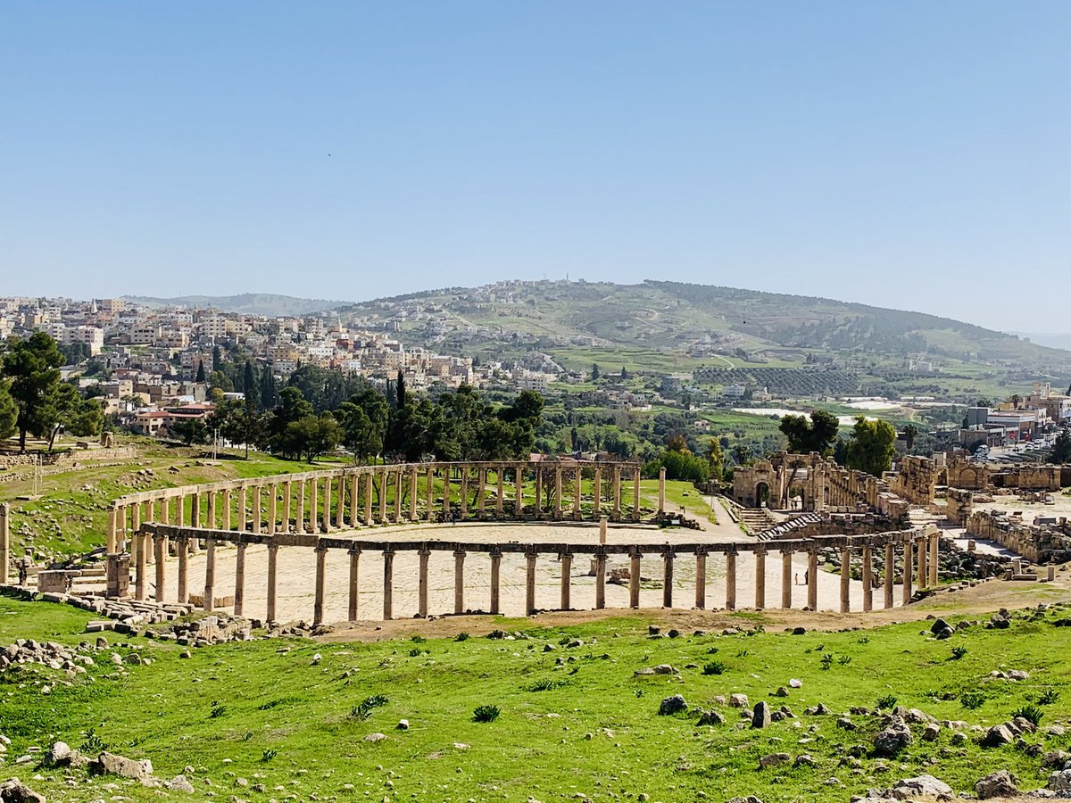filipvdbulcke's tweet photo. Visiting the magnificent site of Jerash in the early spring, one of the many highlights of #Jordan. The grass has never been greener #SpringDay #ShareYourJordan #belgiuminjordan 🇧🇪🇯🇴 https://t.co/0PZaHVC0n6