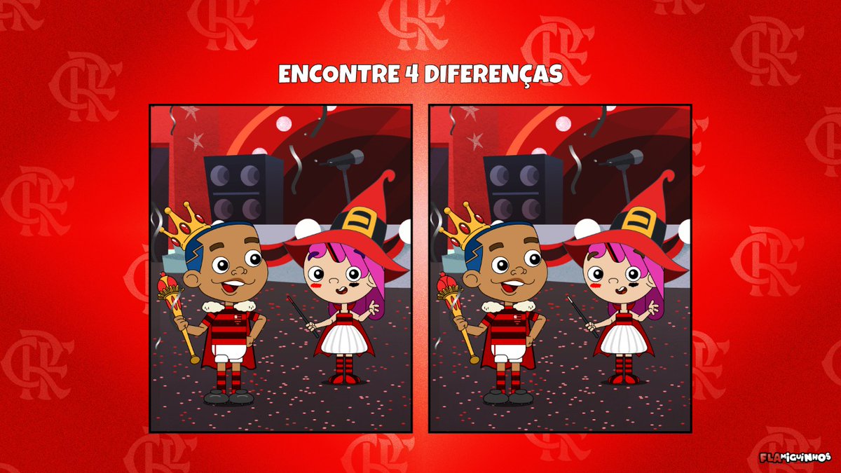 flamiguinhos's tweet image. Desafio pra vocês, Flamiguinhos! 😎

Quem achar as 4 diferenças, conta aqui pra gente! 👇🏻