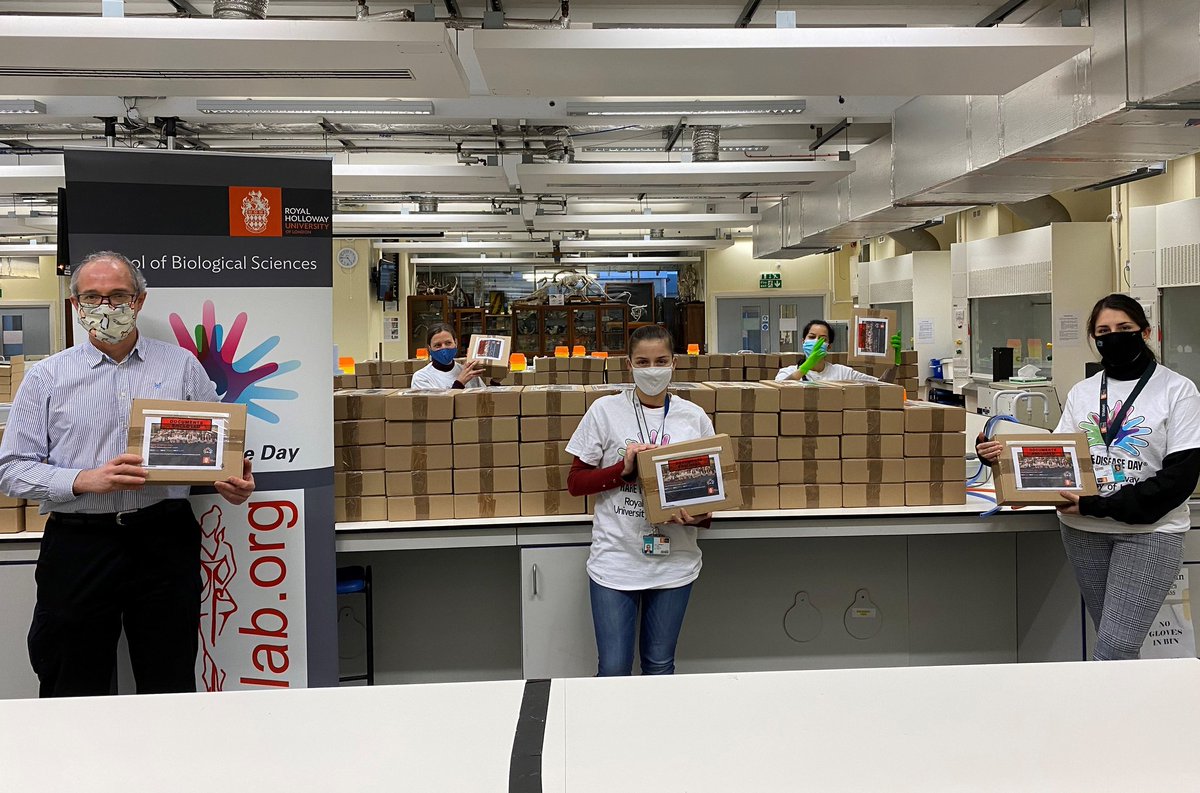 For virtual #RareDiseaseDay 2021 event <a href="/RoyalHolloway/">Royal Holloway</a> <a href="/RHULBioSci/">RHUL Biology</a> we created resource boxes packed with activities and info, &amp; shipped them to schools, for students to have home on 26 Feb. Thanks to <a href="/_BSGCT/">BSGCT</a> <a href="/IronOverloadUK/">Haemochromatosis UK</a> <a href="/SHINEUKCharity/">Shine</a> @gaincharity <a href="/RoaldDahlFund/">Roald Dahl Charity</a> <a href="/StoryFutures/">StoryFutures</a>