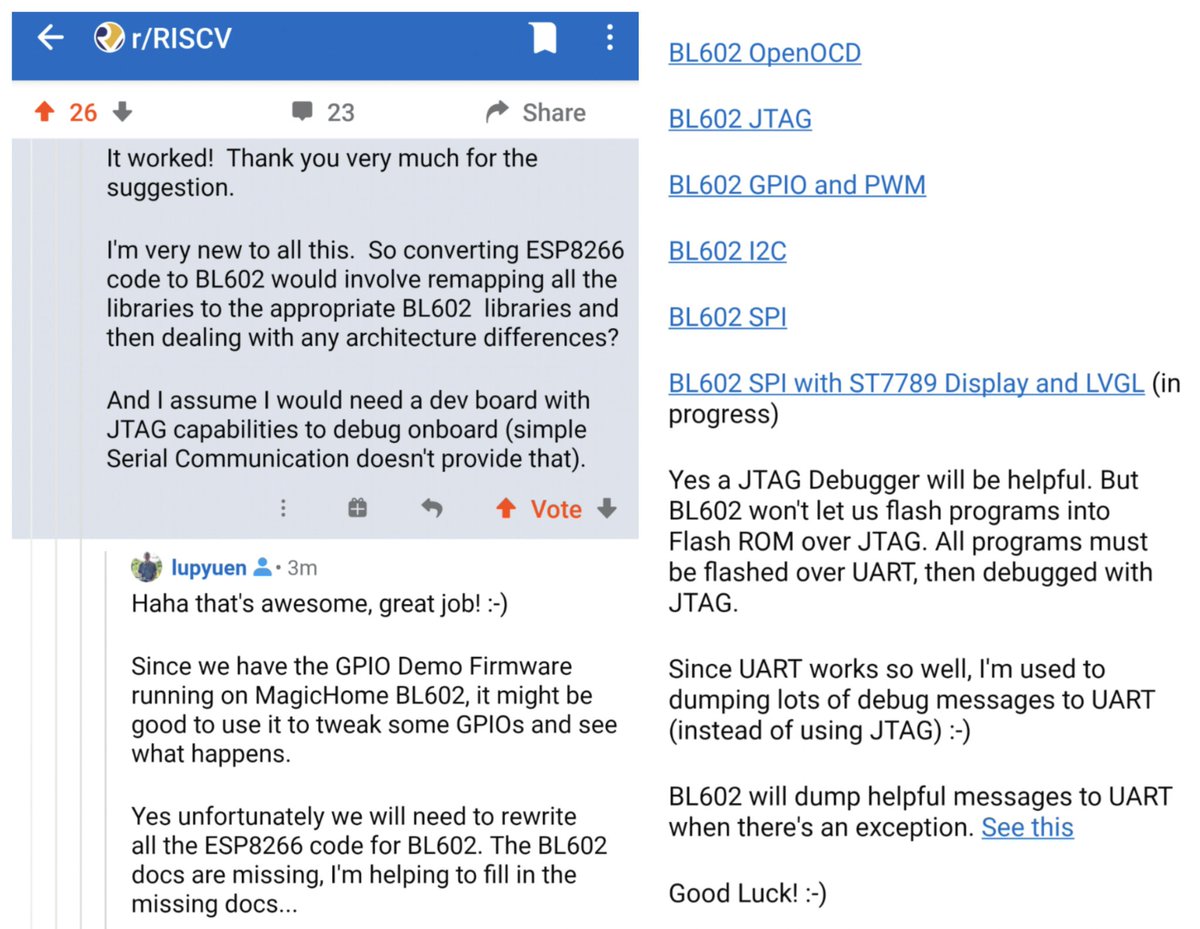 MisterTechBlog's tweet image. We flashed #MagicHome #BL602 yay! Here are my thoughts...

reddit.com/r/RISCV/commen…