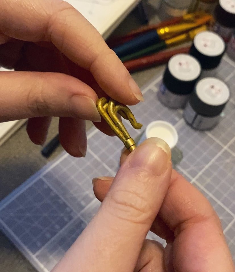 Next step, installing the engine (Painting and sticking together the exhausts)