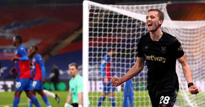 Defensive Midfielder Soucek given the Freedom of Croydon to score his first ever brace in his career, under the lights of Selhurst Park