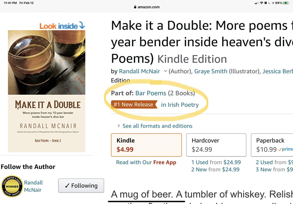 McNairPoet's tweet photo. #1 New Release in two categories! Thank you! #poetrycommunity #poetryreader #Reading #readingcommunity #BookBoost #poetry #Reader #poetrybooks #poetsunite #BookReview #bookbloggers #authoragent #literary #agents #favoritebooks https://t.co/iSCTVE2iHl