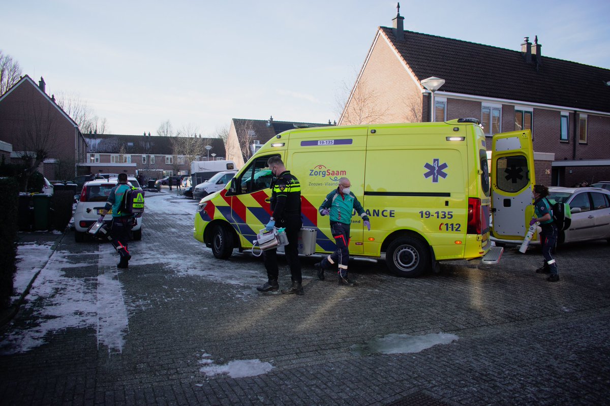 Melding ambulance Kanariesprenk Vlissingen inzake traumahelikopter