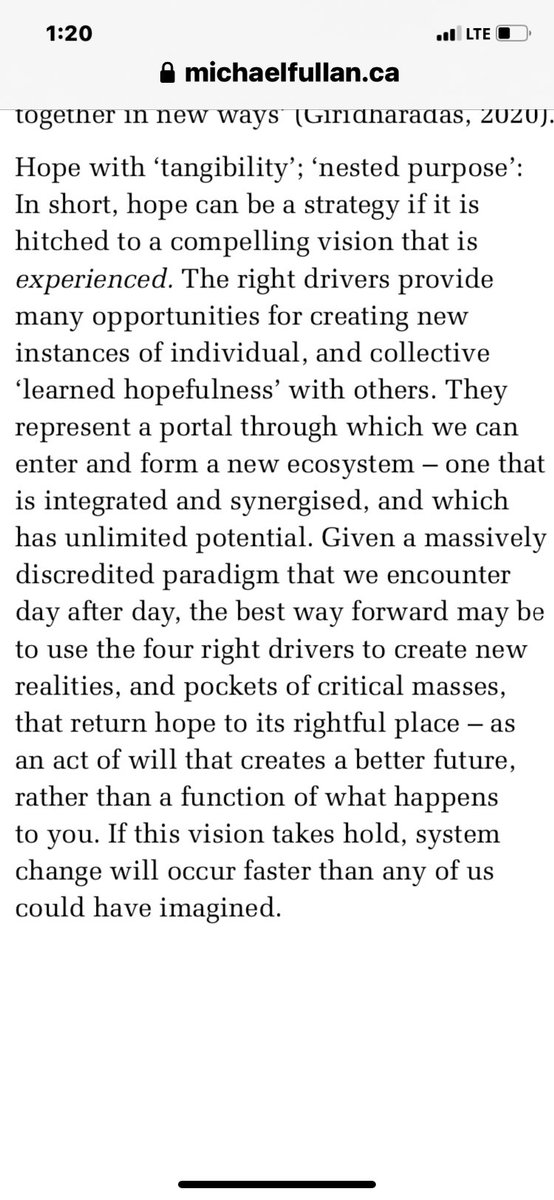 therobinsonread's tweet photo. In the midst of moving to #AlertLevel5 here in NL @NLESDCA this imp paper by @MichaelFullan1 may have been missed. It’s more imp than ever - for T’s as well as F’s & S’s. Please read - with an open mind about the future we want to build & what that means for education here in NL https://t.co/xRxQ3y0n3a