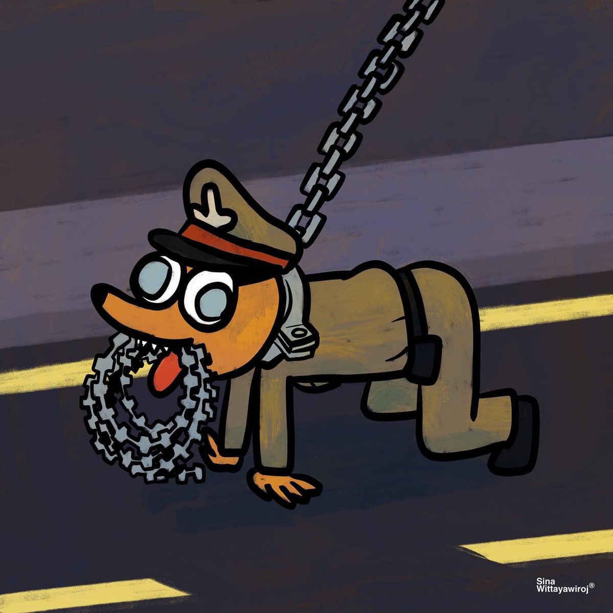 “คำสั่งไม่ชอบธรรม เเต่พวกคุณก็เต็มใจทำ”

ทำตามคำสั่งนายโดยไม่ไตร่ตรองมันก็ไม่ต่างอะไรกับหมาที่เดินตามเจ้าของหรอก 
Cr :taw zeed
#ม็อบ13กุมภา