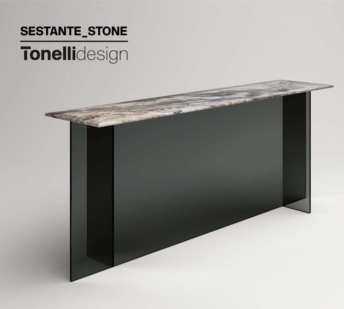 SESTANTE _ STONE
Design by <a href="/NanniEmilio/">Emilio Alessandro Nanni</a>

Low tables and console characterized by the rigorous and essential design of vertical, symmetrical and orthogonal structural elements.

> tonellidesign.com/products/low-t…

#tonellidesign #glassdesign #sestantestone
