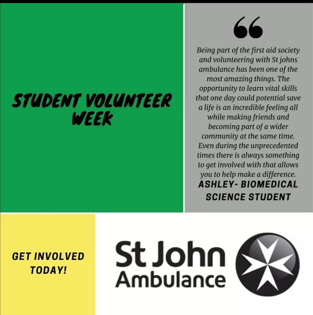 BUFASoc's tweet photo. It's almost the end of student volunteering week and we love to hear what our volunteers have to say about their experiences! 💚💚
#studentvolunteeringweek #sjastudents https://t.co/Iozcg4gsOs