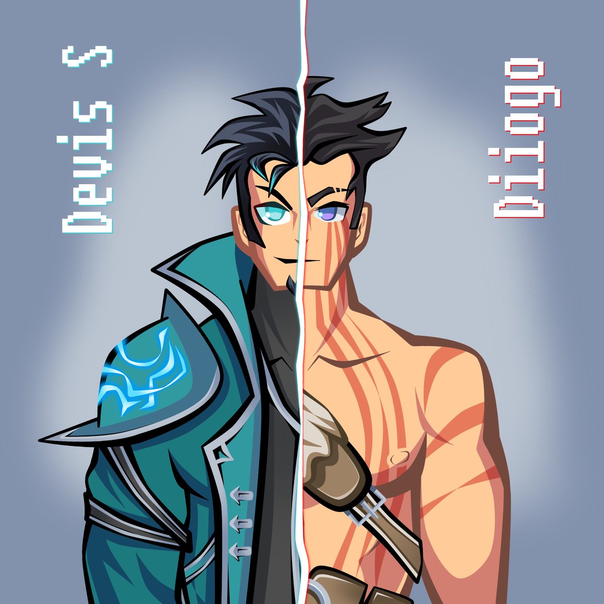 JeffelipeArt's tweet photo. Dark Caster x Prismatic Dunestalker commission 4 @DiogeAquiles. 💙💛 https://t.co/yODl1aGm3r