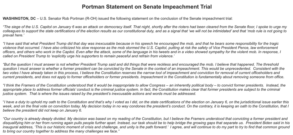 Rob Portman tweet media