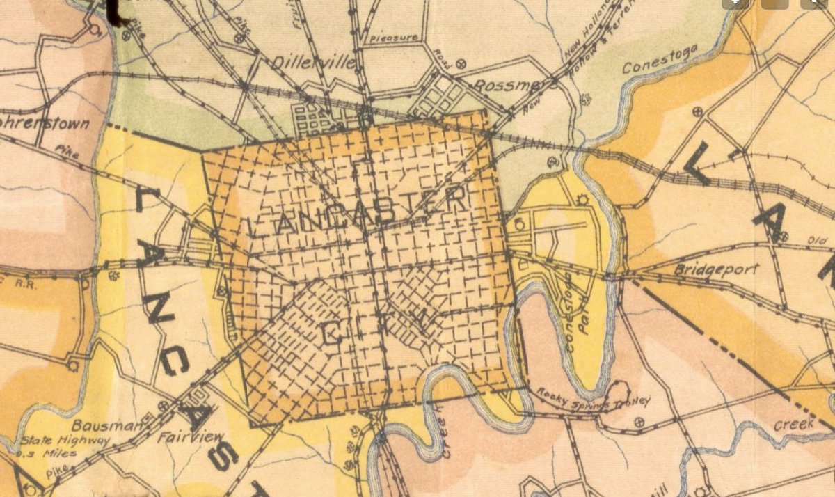 The city of Lancaster started as a square, with a downtown, and neighborhoods that radiate out in a diamond shape.