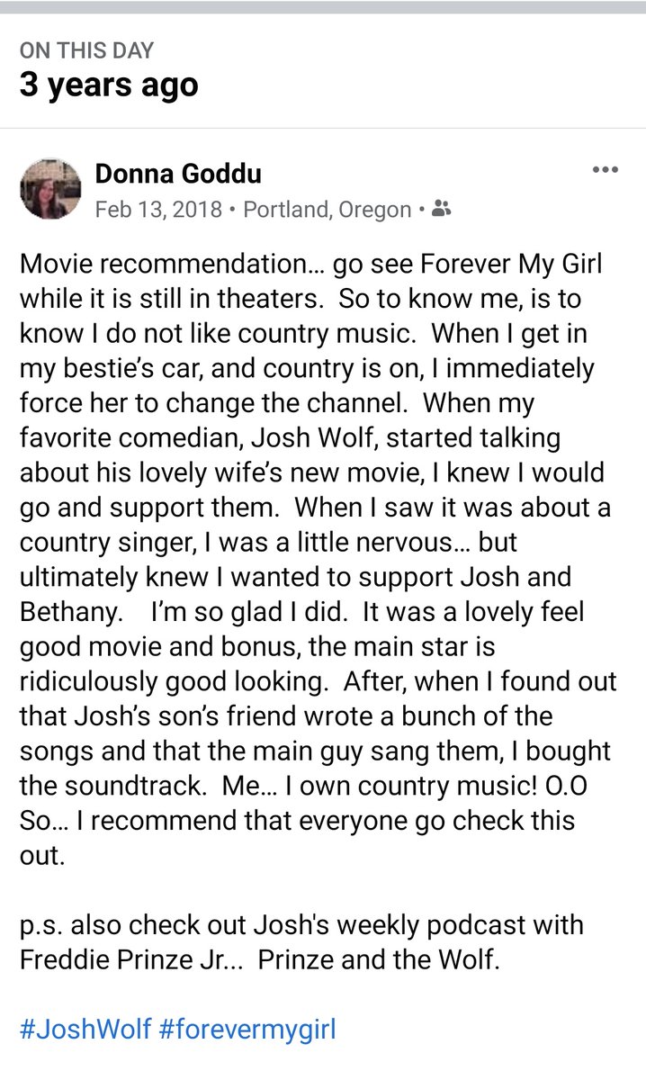 akashathedamned's tweet image. I know what I'm doing today.  In honor of this anniversary, I am going to grab my blueray and watch #ForeverMyGirl @joshwolfcomedy #AlexRoe #RIPJackson