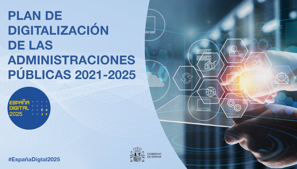 _minecogob's tweet photo. El Plan de Digitalización de las Administraciones Públicas es eje de la Agenda #EspañaDigital2025 y Plan de #Recuperación

Con una inversión pública de más de 2.600M€, el objetivo es avanzar hacia una Administración más sencilla, ágil y eficiente

➕info: https://t.co/SqEtOPyqRx https://t.co/fjXLdvESU2