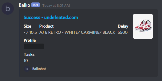 zenshreee's tweet photo. Jordan 6 Carmine - 79 Checkouts

Bot: @HayhaBots @balkobot @KageAIO 

Proxies: @OculusProxies @lavishproxies 

Group: @notify @Calicos_IO 

FNF: @PbsFnF @SodanoFnF 

Thanks @notify for the @HayhaBots Key! https://t.co/8JyaHw0hXf