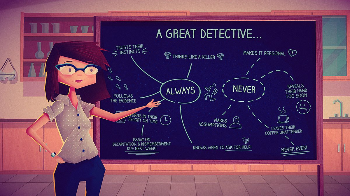 Jenny LeClue - Detectivu ($4.99) - a meta-mystery adventure game, where you play Jenny LeClue, a kinda g-rated Nancy Drew - and her creator, author Arthur Finklestein, whose editor insists the series needs to 'mature' in order to sell. great art, VA!  https://store.steampowered.com/app/319870/Jenny_LeClue__Detectivu/