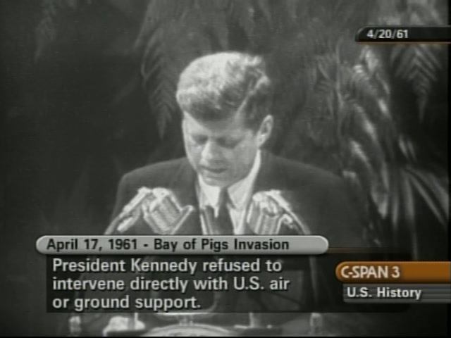 1961 - Bay of Pigs fiasco. Kennedy refused to supply full support for the invasion of Cuba. Kennedy vowed to "splinter the CIA into a thousand pieces". He fired CIA director Allen Dulles and Deputy Director Charles Cabell.