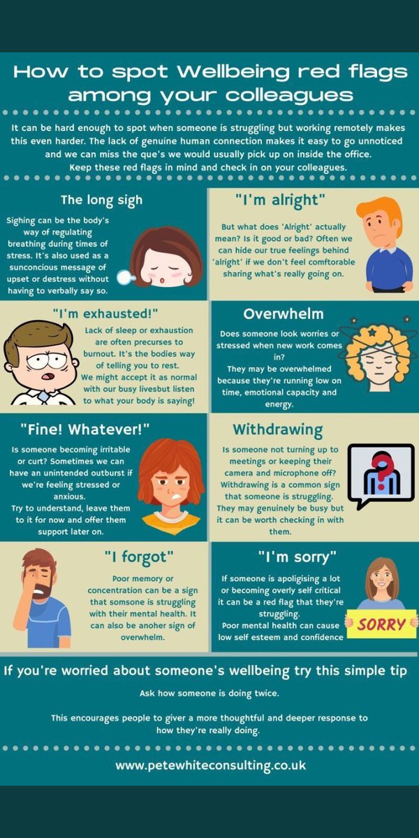 Look for the signs and check in on your colleagues, even your boss <a href="/BWC_NHS/">BWC NHS Trust</a> ❤️
