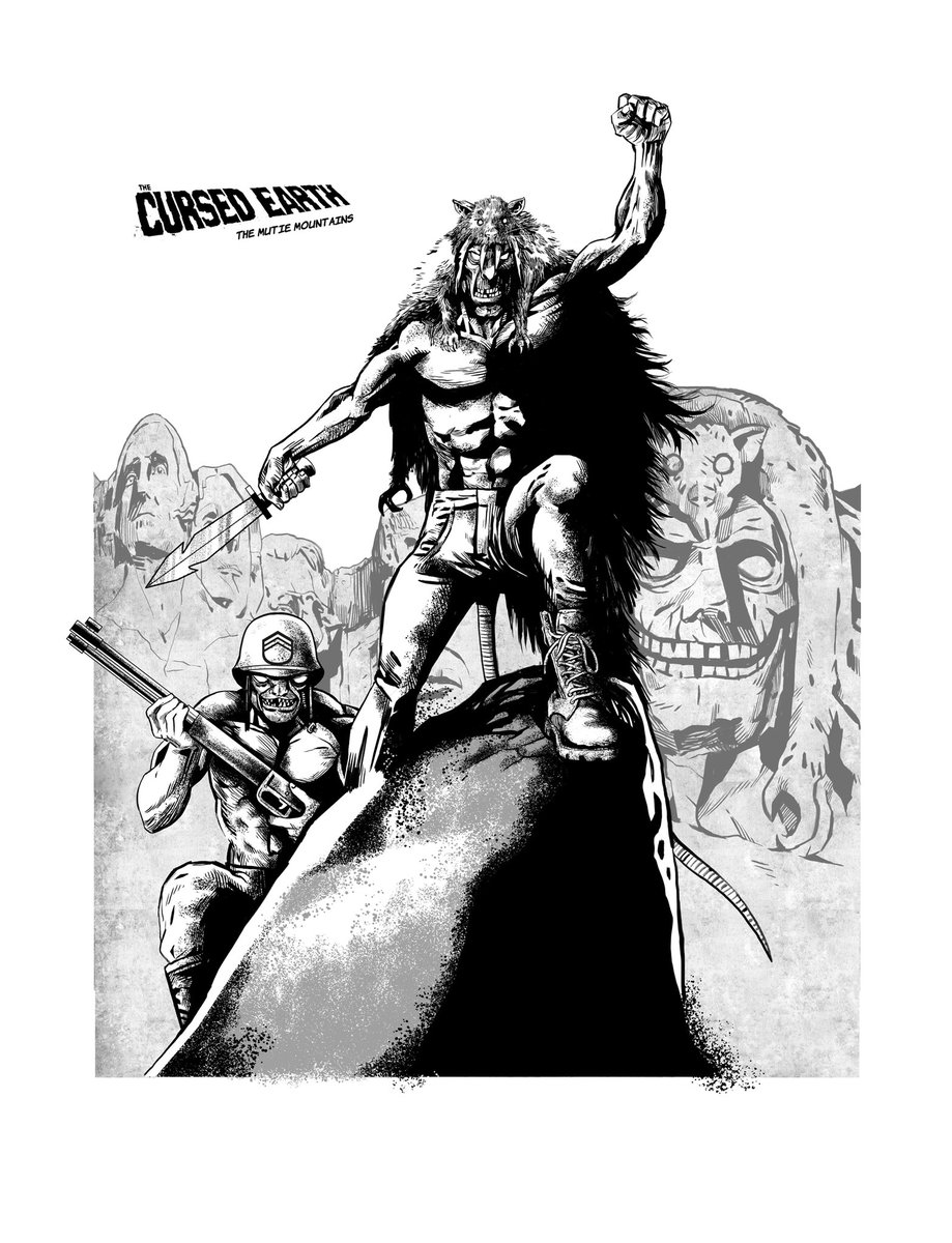 leemilmore's tweet photo. Going to be doing a little series of #CursedEarth images paying homage to the classic #JudgeDredd story from
@PatMillsComics @BollandBrian
and #MickMcMahon. Classic
@2000AD
The #MutieMountains, hard to imagine anything but comics churning out so many memorable characters. https://t.co/c4GlTEYqeF