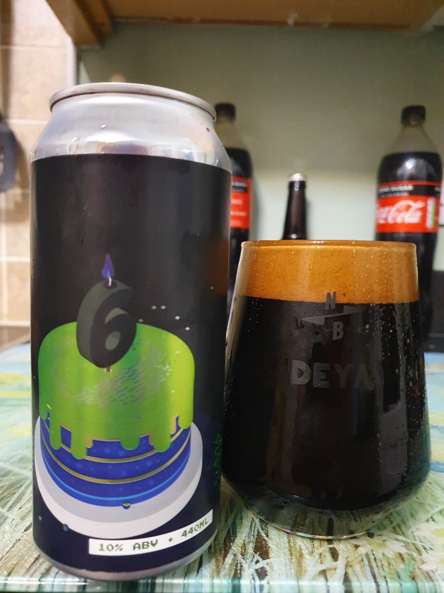 Beerwithfeather's tweet photo. This is the first of the #bipa/ #tipabipa its a tipa bipa a black ipa that is actually a tipa. Man that is so confusing this one using #sabrohops and is thick and coconut 🥥. And I mean thick almost pastry stout like. https://t.co/F9C93ZgMCG