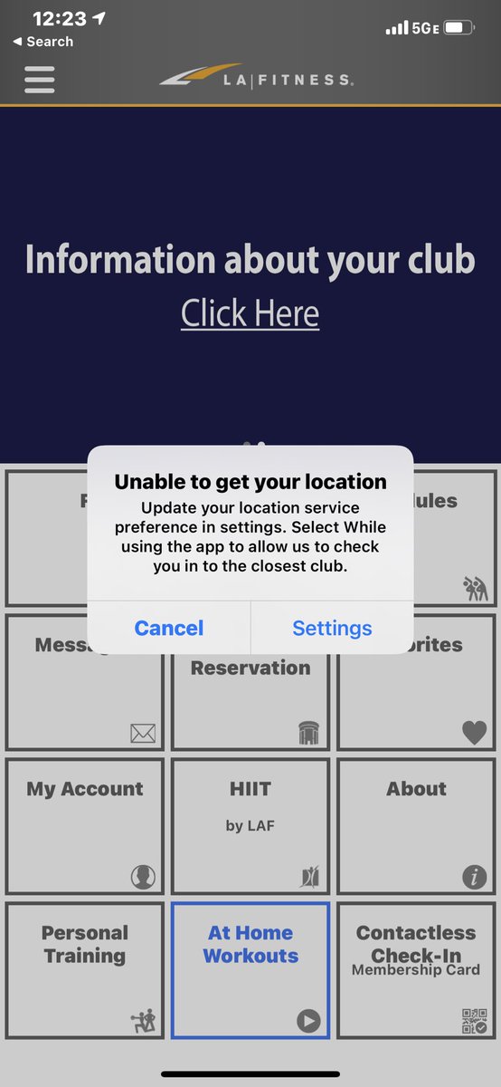 AMMSSSGGGG's tweet image. This is stupid @LAFitness, why do I need location services on in order to view my damn membership card?! But that’s fine I’ll just take a picture of it and use the picture.