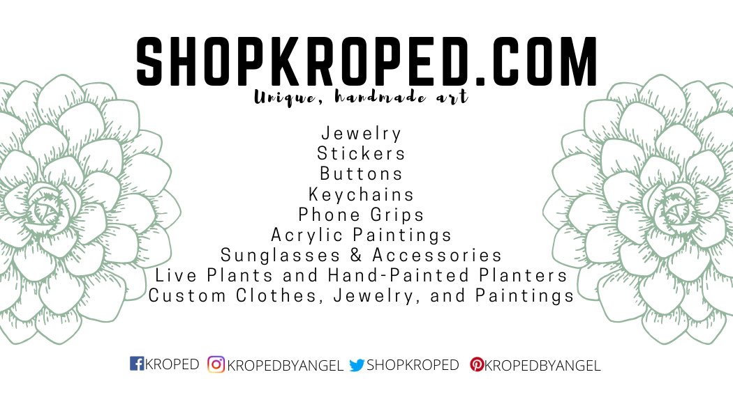 Shopkroped.com 
RT for exposure🖤
#supportsmallbuisness #smallbusinesssupport