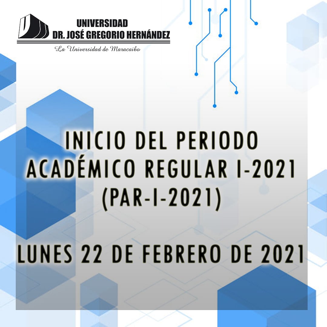 Informamos que el Periodo Académico I-2021 inicia el lunes 22 de febrero, para todos los estudiantes