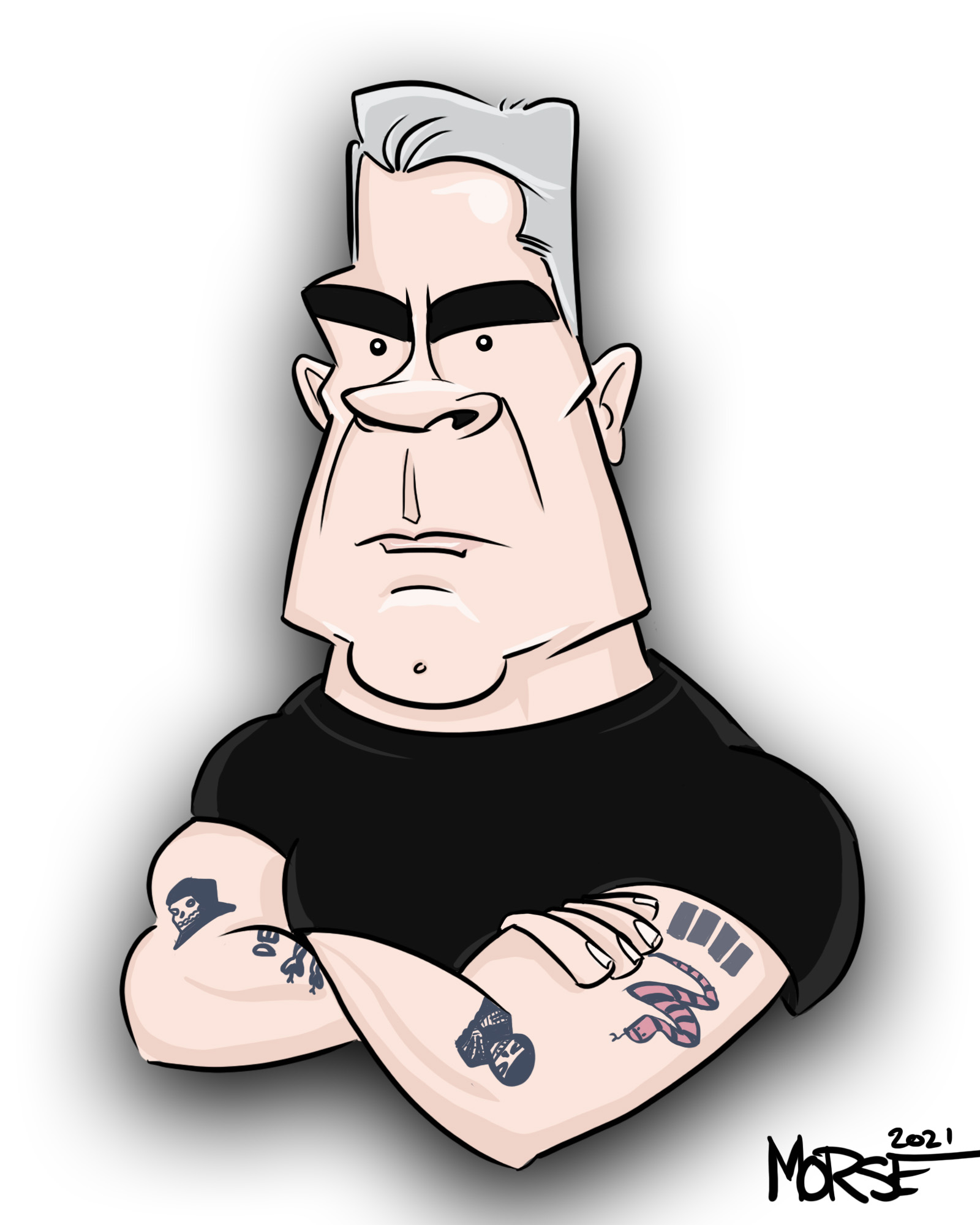 Happy 60th Birthday to Henry Rollins!  Want a caricature for your very own?  Raise your Black Flag and message me! 