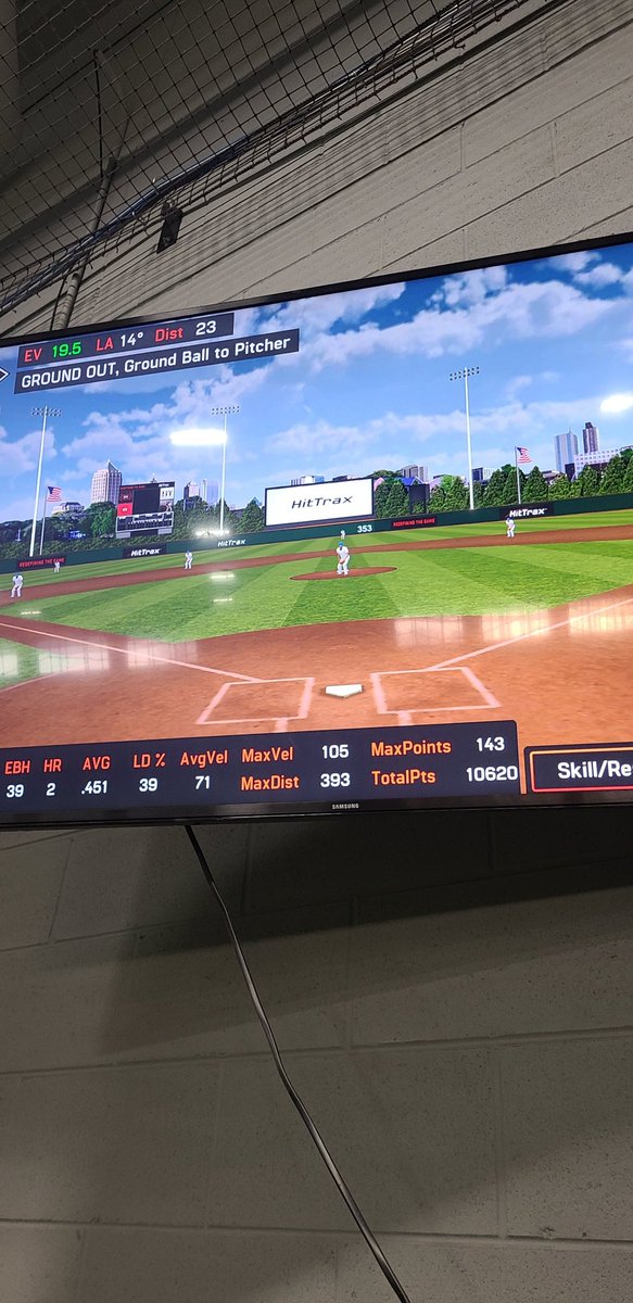 JoshLucier8's tweet photo. Hit some bombs off the machine with the axe speed trainers last night. First time hitting 105 EV! Hoping to get to 400 feet.
@VelocityHouse1 
@kjahrens 
@LegacyMI_BAS https://t.co/7wLaR7HaW9