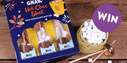 GnawChocolate's tweet image. 💕WIN A MILK HOT CHOC GIFT SET 💕
A scrummy hot chocolate treat to cosy up with, savour and enjoy.
For the chance to win, simply Follow Us &amp;amp; RT!
gnawchocolate.co.uk 
#Win #Giveaway #Competition #GnawChocolate #HotChocolate #Yum