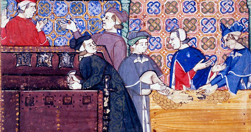 (20/35) Over time, like our Chinese merchants, people started trading notes instead of giving bags of gold during a purchase.Banks would handle physical transfer of coins from the buyer's bank to the seller's. All was good until banks realised they could use the idle funds
