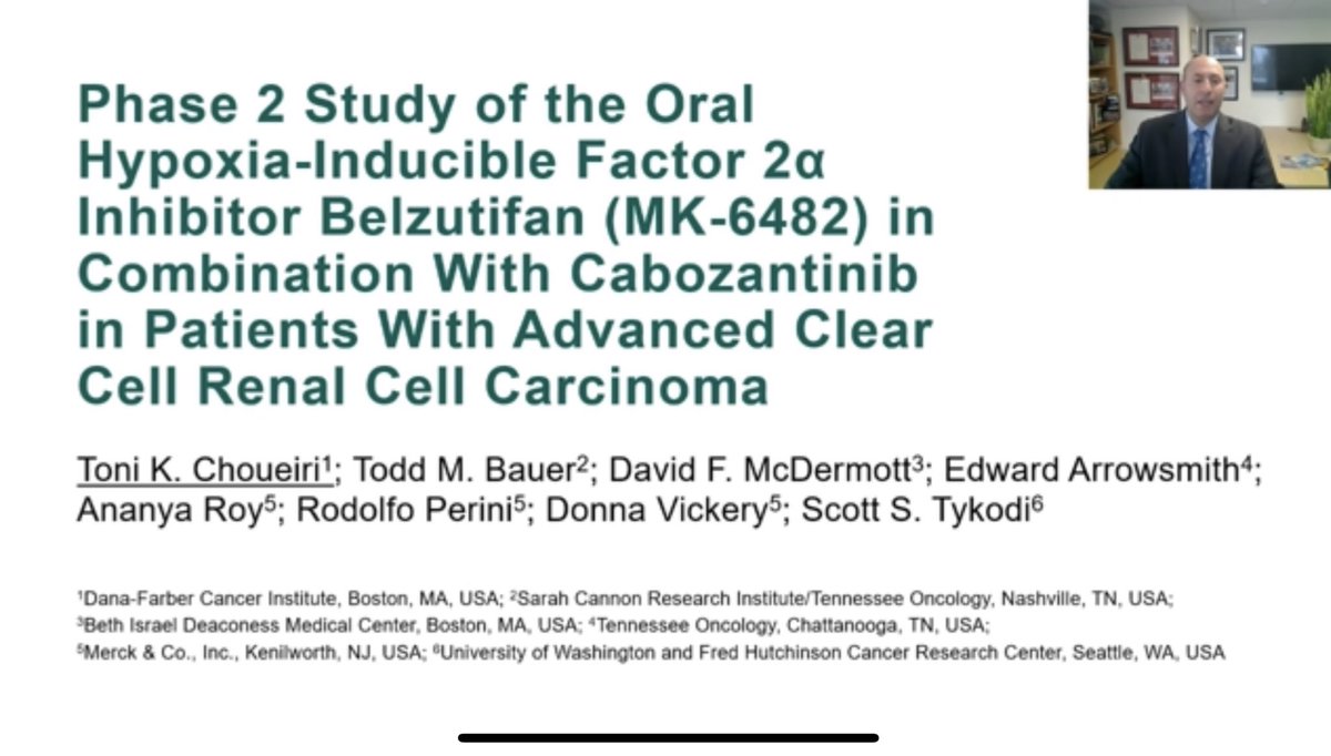 neerajaiims's tweet photo. #GU21 @ASCO Cabozantinib + Belzutifan (HIF-2a inhibitor) combination is well tolerated and shows very promising efficacy~88% pts of mRCC #kidneycancer in pre-treated patients @DrChoueiri @OncoAlert @urotoday @montypal https://t.co/g2MLcIYvYr