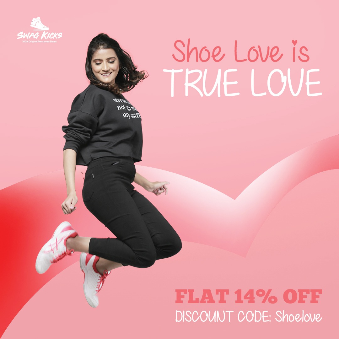 Treat your feet this #ValentinesDay with a flat 14% discount on entire stock!
❤️#Discount code: SHOELOVE

*Offer only valid for Valentine's Day
Shop Now: swag-kicks.com
#shoelove #swagkicks #nike #adidas #sneakers #shoes #love #pawryhorihai #jordans