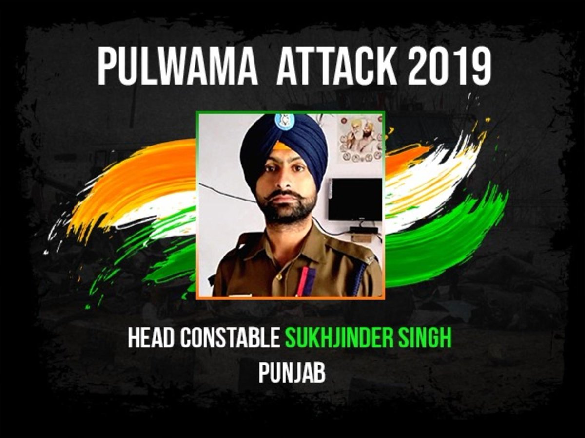 Pulwama immortals -2HEAD CONSTABLE SUKHJINDER SINGH76 BN  @crpfindiahailing from  #Punjab He immortalized himself in the  #PulwamaAttack leaving behind a sonwho was born 7 years after the marriageSalutes and respects to him #KnowYourHeroes