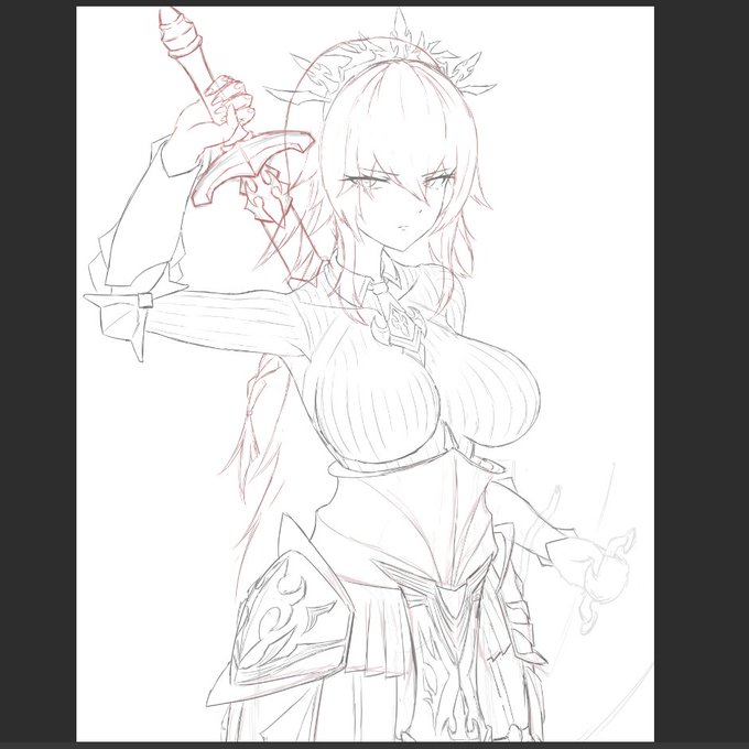 自分でデザインしておいてなんだけど、鎧の意匠が細かすぎる 