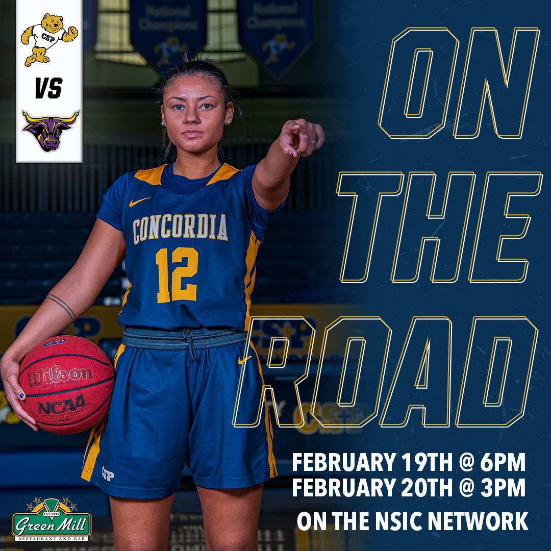Concordia St. Paul (@cspbears) on Twitter photo The <a href="/CSPBearsWBB/">CSP Golden Bears WBB</a> team is on the road this weekend for their final regular season games! 🏀The Golden Bears will take on the Mavericks on Friday at 6PM and Saturday at 3PM. Watch live on the NSIC Network!
Presented by Green Mill
#BeGolden #WeAreCSP The <a href="/CSPBearsWBB/">CSP Golden Bears WBB</a> team is on the road this weekend for their final regular season games! 🏀The Golden Bears will take on the Mavericks on Friday at 6PM and Saturday at 3PM. Watch live on the NSIC Network!
Presented by Green Mill
#BeGolden #WeAreCSP